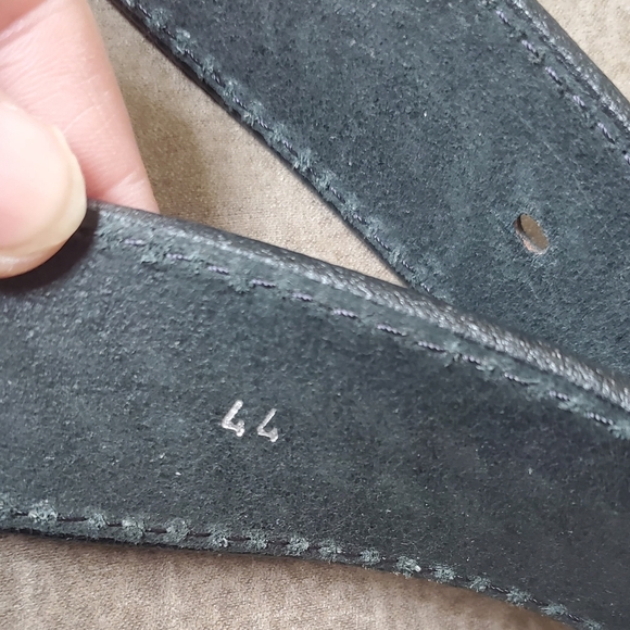 Bull Hide Belt Co. The Wayne Basket Weave Embossed Leather Belt Black Size 44 - Picture 13 of 15